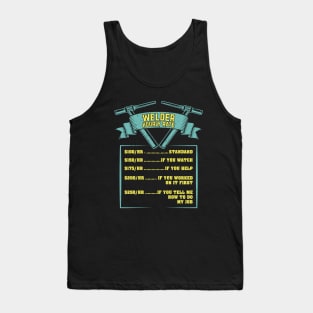 Welder Hourly Rate Welding Gift Tank Top